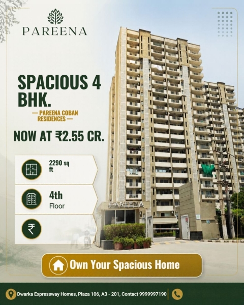 4 BHK Apartment for Sale Pareena Coban Sector 99